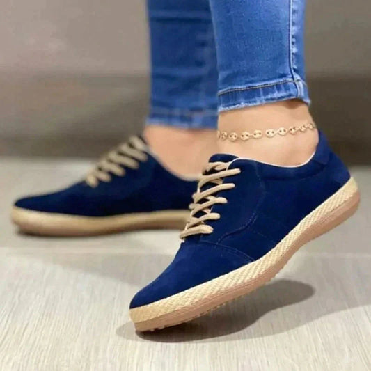 Laura | Zapatos ortopédicos elegantes planos con cordones diseño cerrado