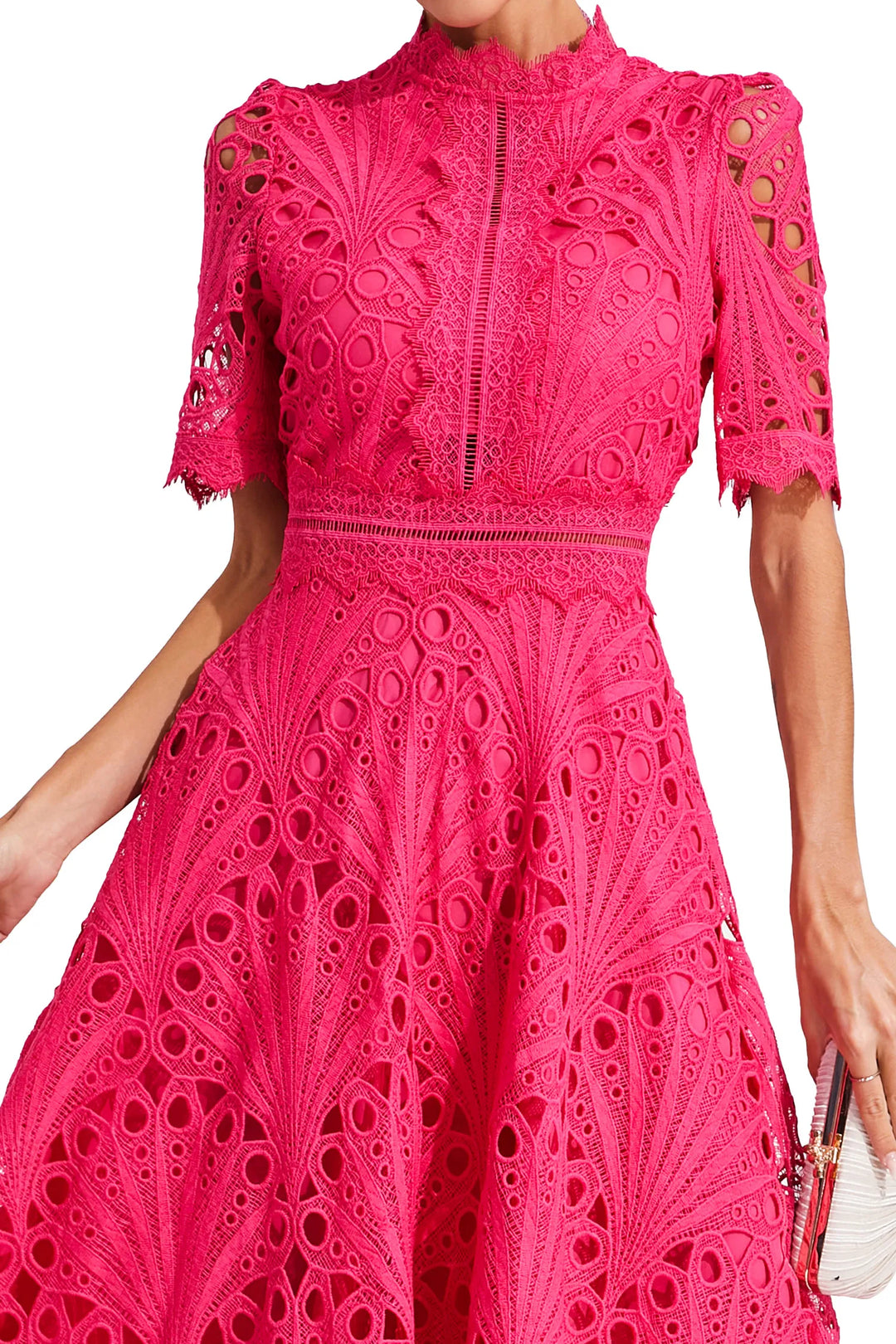 Leoncia | Robe midi élégante en dentelle pour femme