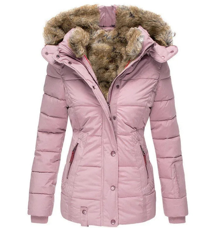 Lucía | Winterjacke für Damen mit Fellkapuze