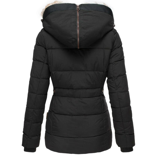 Lucía | Chaqueta de invierno para mujer con capucha de pelo