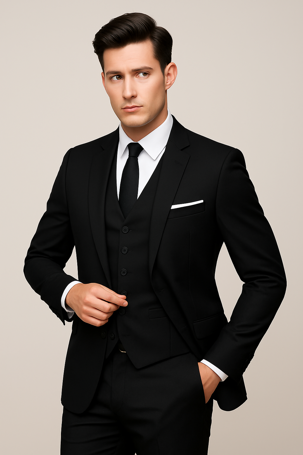 Tadeo | Traje clásico de primavera de tres piezas para hombre