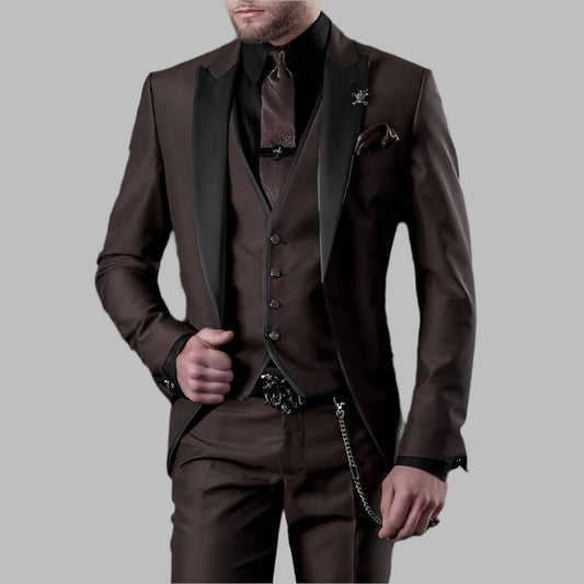Diego | Traje de boda de tres piezas para hombre con diseño formal