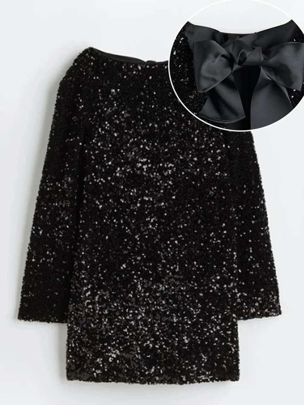 Mireia | Women's short sequin dress with bow detail