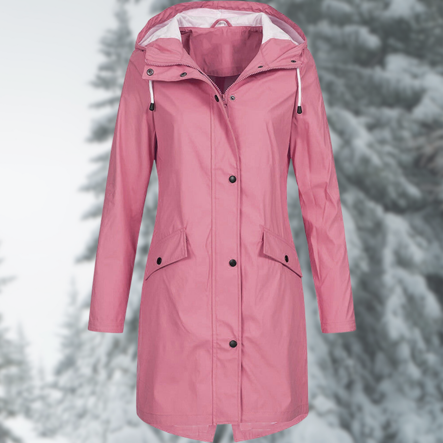 Esther | Chaqueta impermeable con capucha y bolsillos