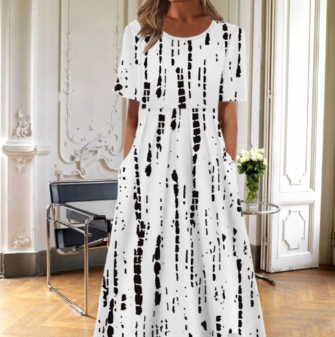 Amapola | Vestido midi para mujer de verano con estampado botánico