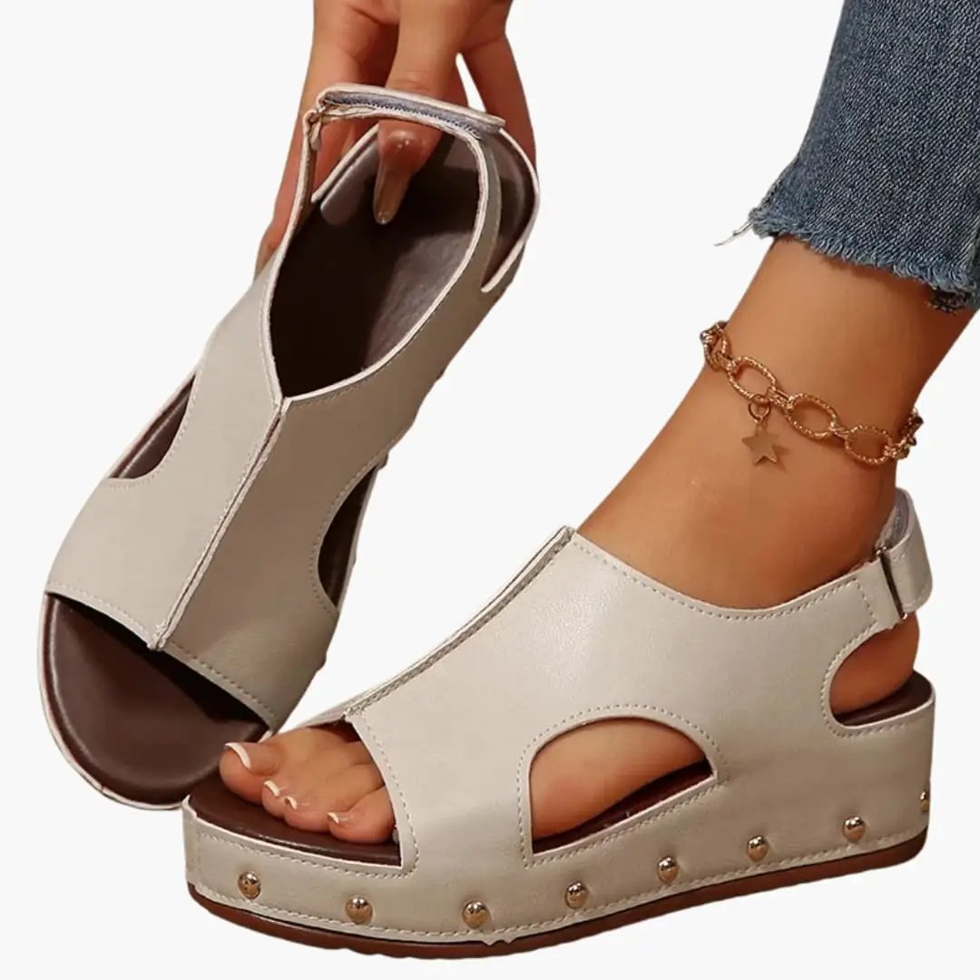 Felisa | Plateau-Sandalen für Damen mit gepolsterter Innensohle und Riemen