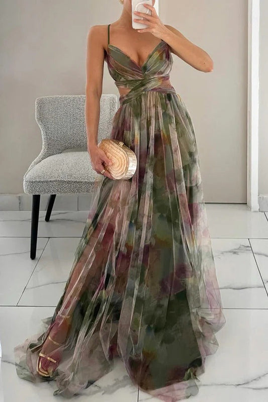 Beatriz | Vestido Largo Floral Elegante sin Tirantes
