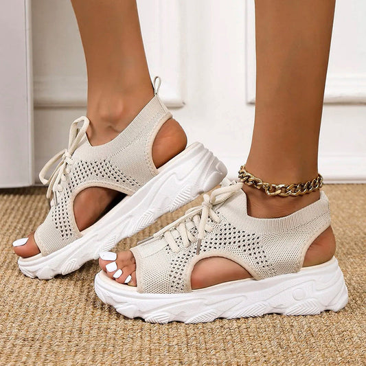 Nerissa | Sandalias deportivas con cordones para mujer y ajuste regulable | De moda