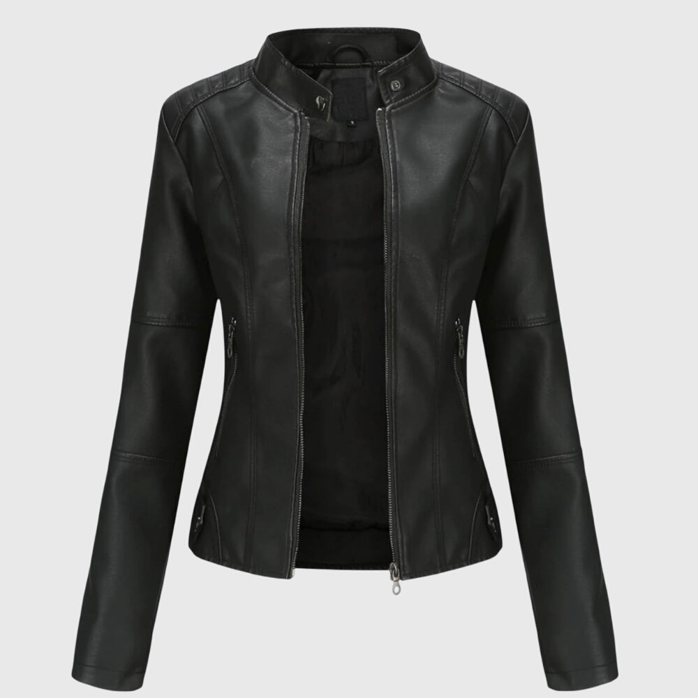 Solana | Damen-Lederjacke mit Stil und Reißverschluss  