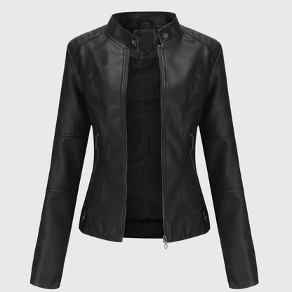 Solana | Damen-Lederjacke mit Stil und Reißverschluss  