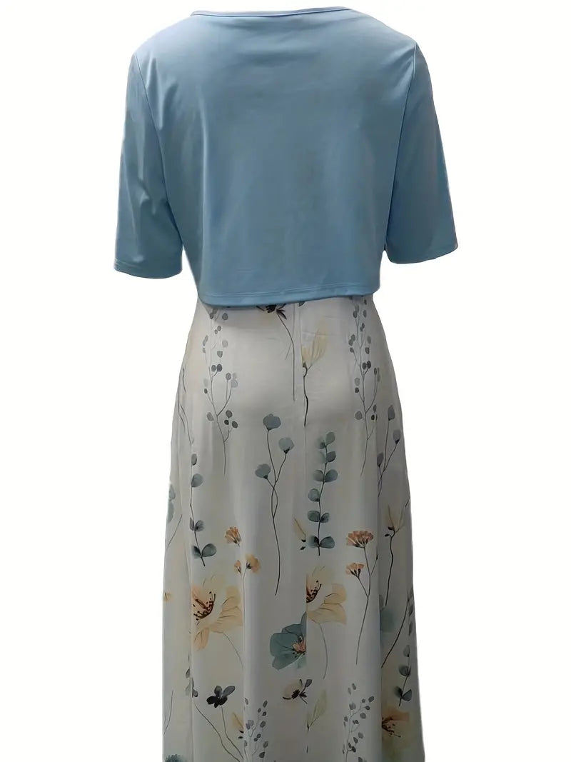 Sofía | Midikleid für Damen mit Blumenmuster und Jacke  