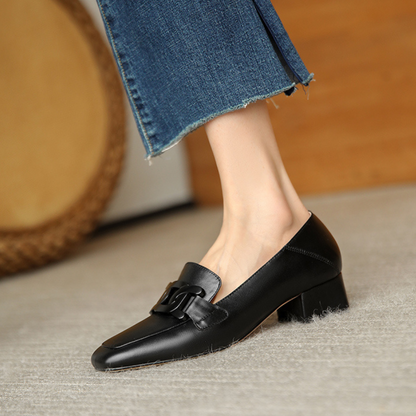 Clarisse | Damen-Mokassins mit niedrigem Absatz und elegantem Design  