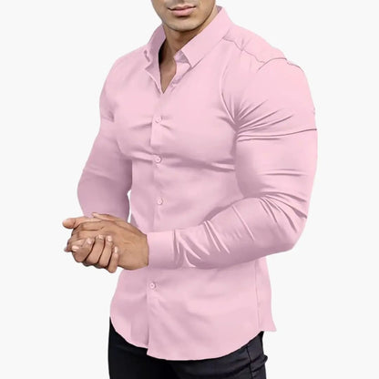 José | Slim-Fit-Herrenhemd mit Knöpfen und langen Ärmeln  