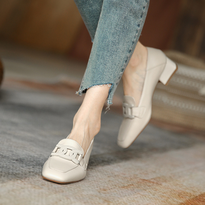 Clarisse | Damen-Mokassins mit niedrigem Absatz und elegantem Design  