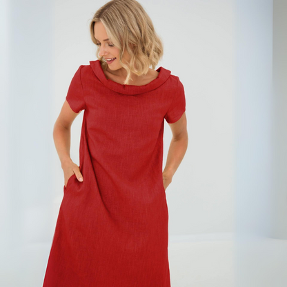 Velmira | Vestido corto con manga corta y diseño suelto