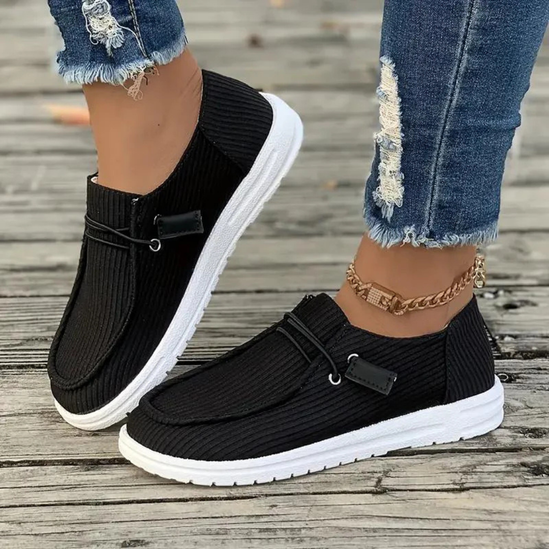 Corina | Zapatillas casual para mujer con cordones y tejido