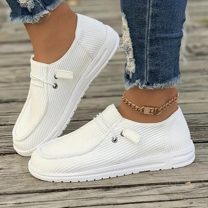 Corina | Zapatillas casual para mujer con cordones y tejido