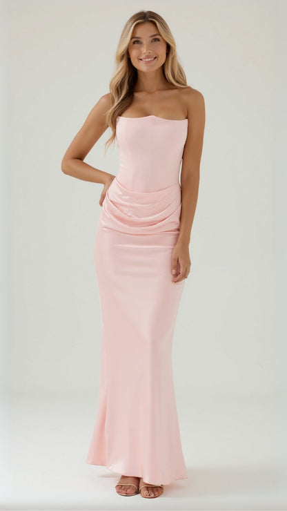 Florena | Vestido maxi de boda con silueta columna elegante para mujer