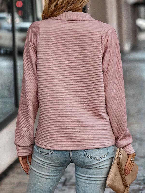 Selva | Jersey oversize con media cremallera para mujer primavera