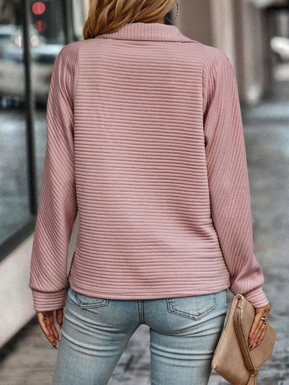 Selva | Jersey oversize con media cremallera para mujer primavera
