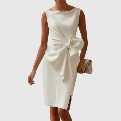 Montserrat | Robe midi sans manches avec détail croisé
