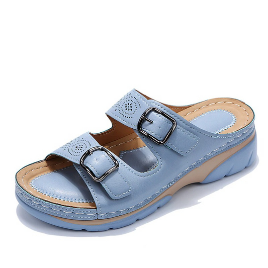 Sara | Sandalias ortopédicas para mujer con doble hebilla ajustable