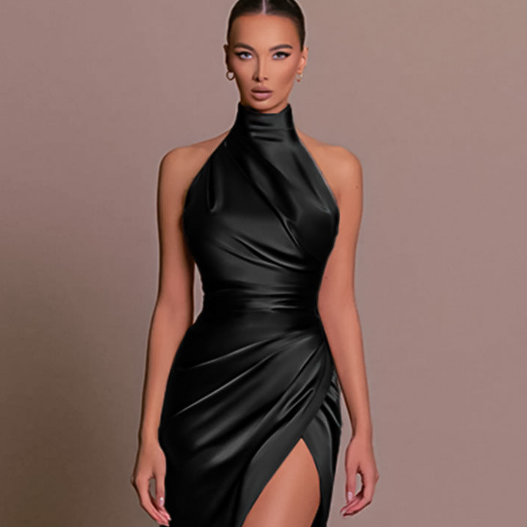 Amelía | Vestido Largo Elegante para Mujer con Abertura Lateral