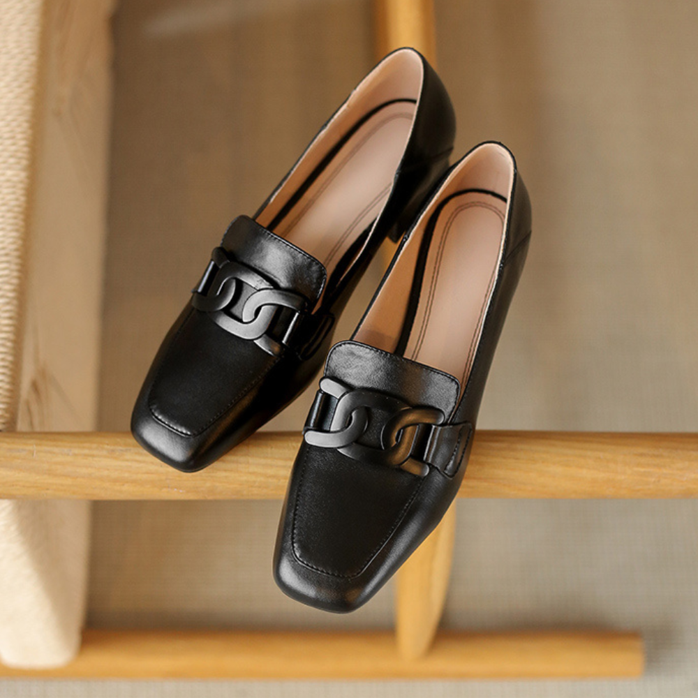 Clarisse | Damen-Mokassins mit niedrigem Absatz und elegantem Design  