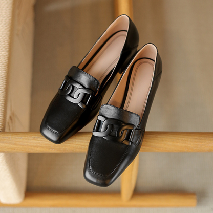 Clarisse | Damen-Mokassins mit niedrigem Absatz und elegantem Design  