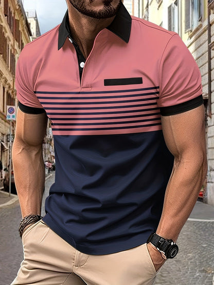 Rayan | Polo de hombre de manga corta a rayas para verano | Fresco