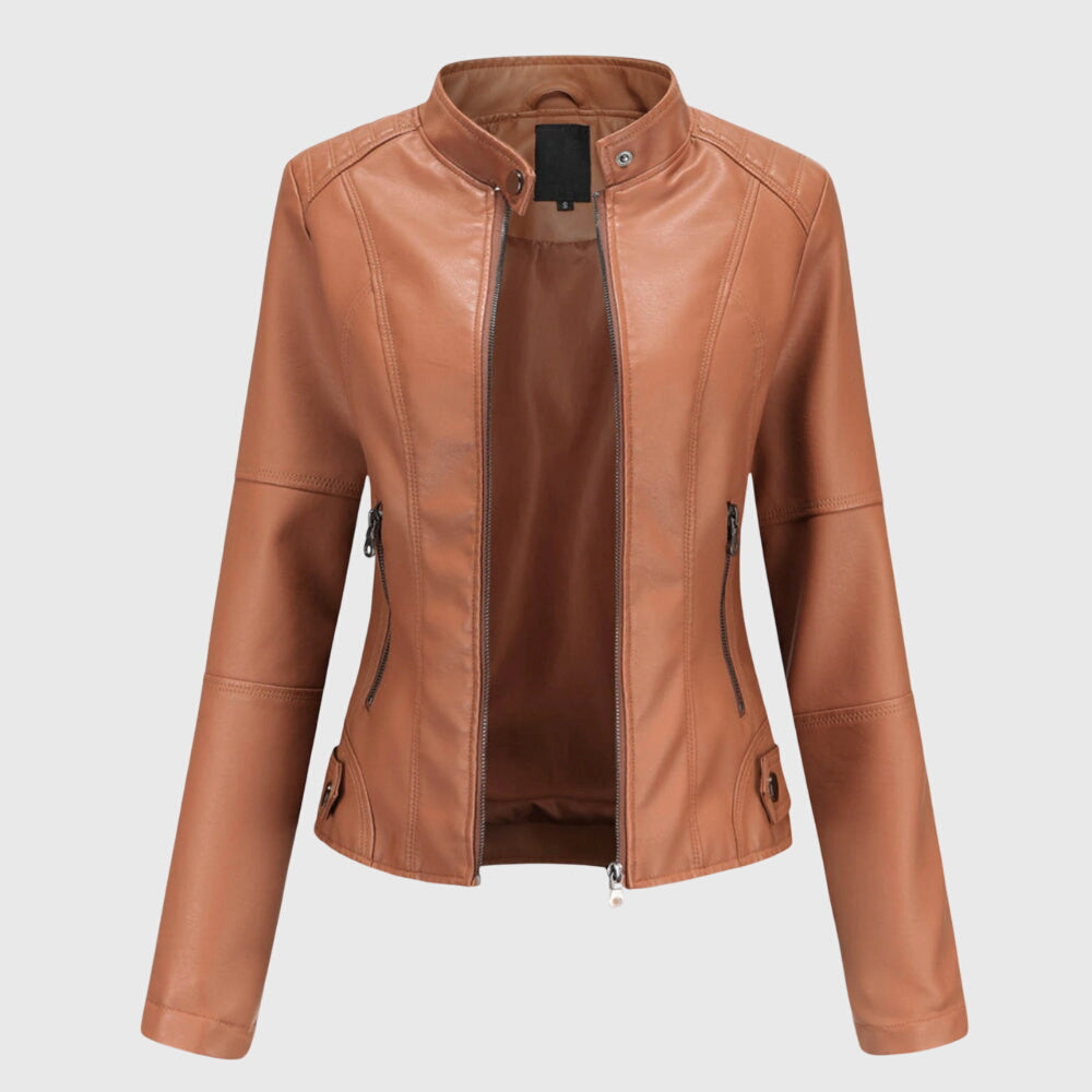 Solana | Damen-Lederjacke mit Stil und Reißverschluss  