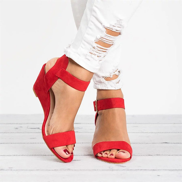 Rochel | Sandalias de mujer de primavera con cuña y pulsera