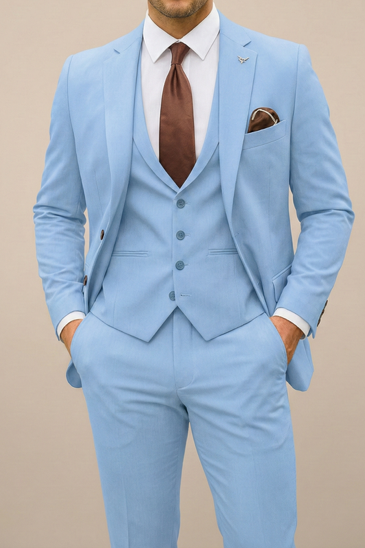 Sebastian | Elegante traje para hombre slim fit de tres piezas