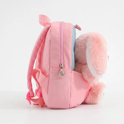 Mochi | Mochila infantil con conejo de peluche y cremallera