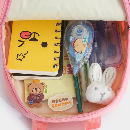 Mochi | Mochila infantil con conejo de peluche y cremallera
