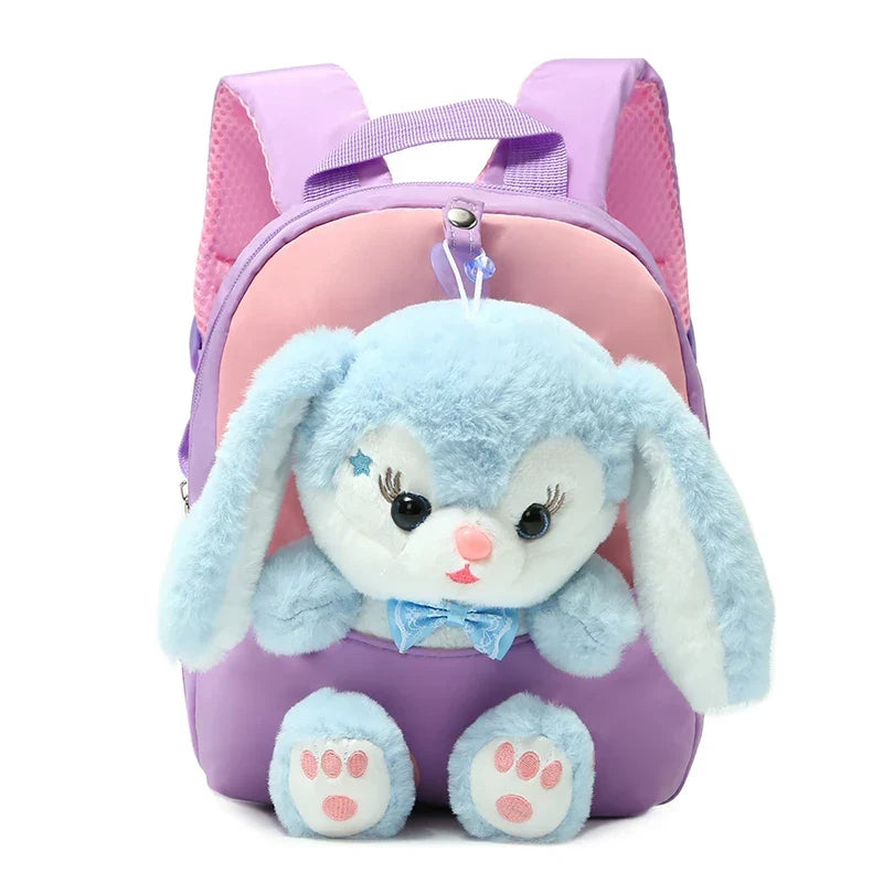Mochi | Mochila infantil con conejo de peluche y cremallera