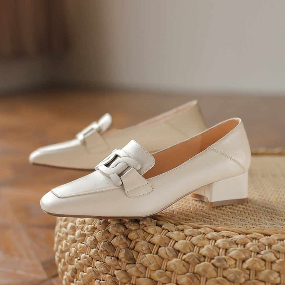 Clarisse | Damen-Mokassins mit niedrigem Absatz und elegantem Design  