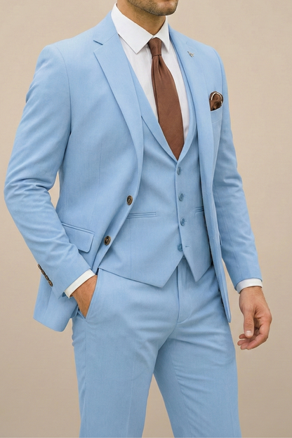 Sebastian | Eleganter dreiteiliger Slim-Fit-Anzug für Herren