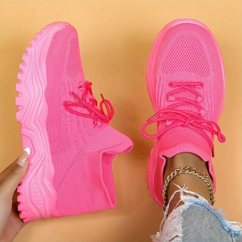 Carolina | Zapatillas ortopédicas con tejido de punto y cordones