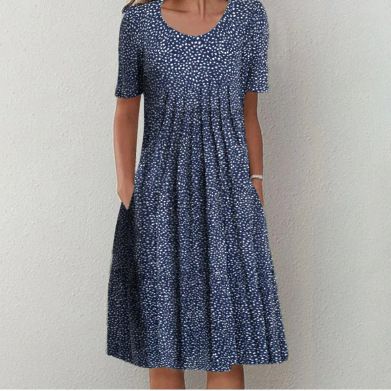 Aroha | Vestido casual con estampado floral y bolsillos