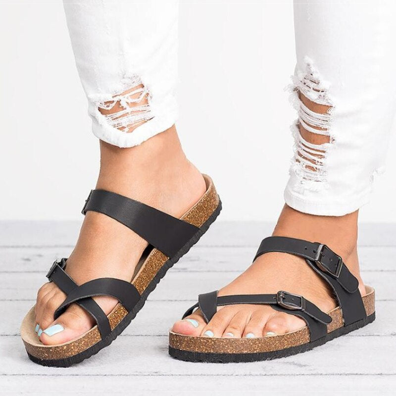 Lorena | Orthopädische Sandalen mit verstellbaren Riemen und Schnallen  