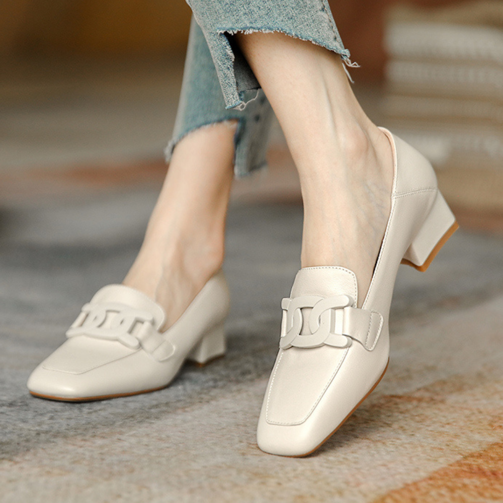 Clarisse | Damen-Mokassins mit niedrigem Absatz und elegantem Design  