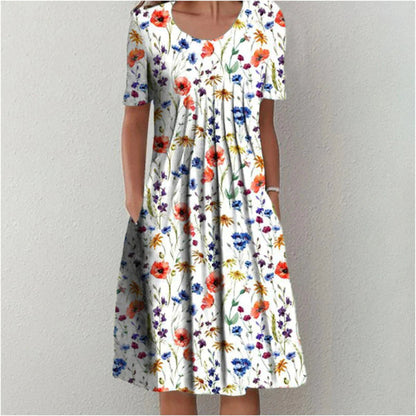 Aroha | Vestido casual con estampado floral y bolsillos