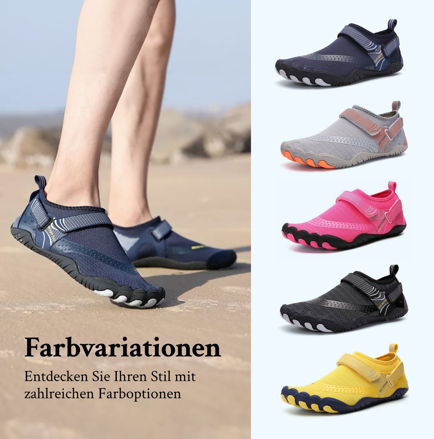 Zaira | Zapatos ortopédicos de agua con suela antideslizante y correa