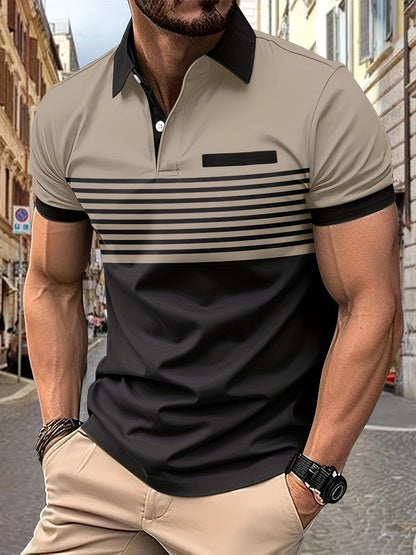 Rayan | Polo de hombre de manga corta a rayas para verano | Fresco