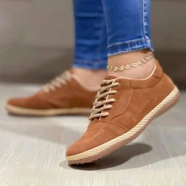 Laura | Zapatos ortopédicos elegantes planos con cordones diseño cerrado