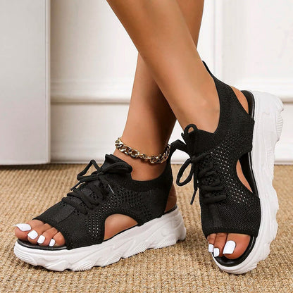 Nerissa | Sandalias deportivas con cordones para mujer y ajuste regulable | De moda