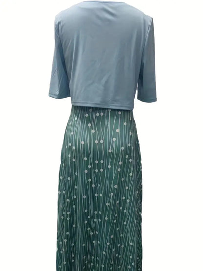 Sofía | Midikleid für Damen mit Blumenmuster und Jacke  