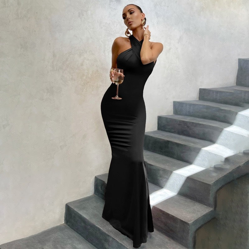 Marina | Vestido de mujer con corte sirena y espalda abierta