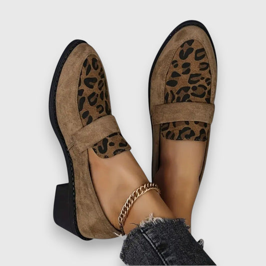 Brunela | mocasines cómodos con estampado leopardo y diseño